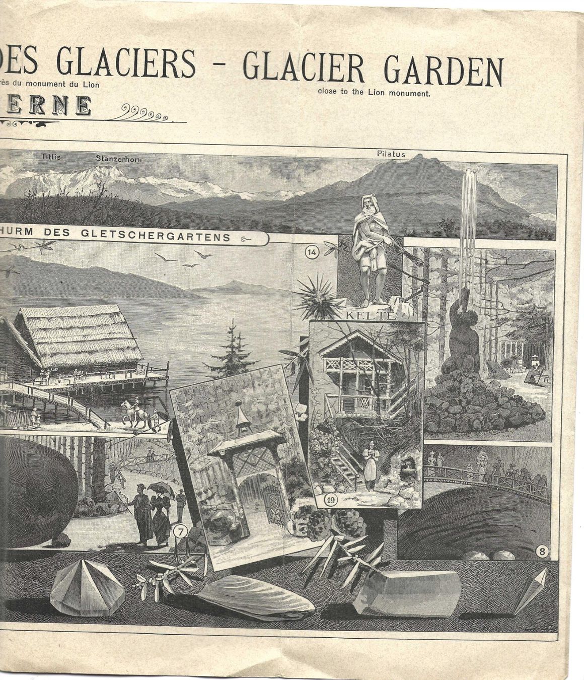 Documenti: Luzern Gletschergarten, altes Werbeprospekt, – Nuovo (secondo la descrizione) da Wildhaus venduto da Brunphil 2