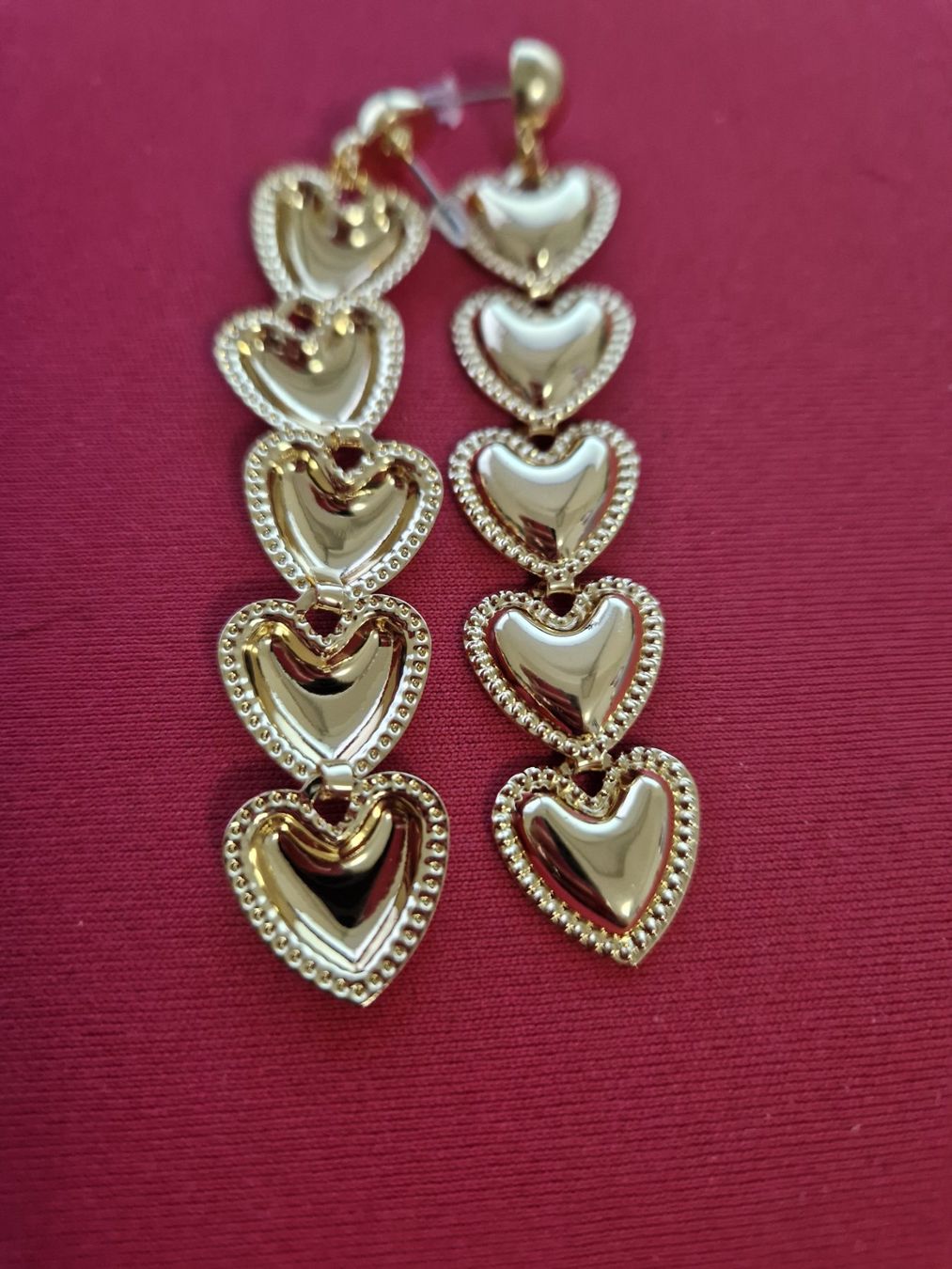 Orecchini pendenti & Orecchini a lobo: 14k vergoldete Herz-Ohrhänger, Statement Schmuck – Nuovo e nell'imballaggio originale da Glattbrugg venduto da majuska01 3