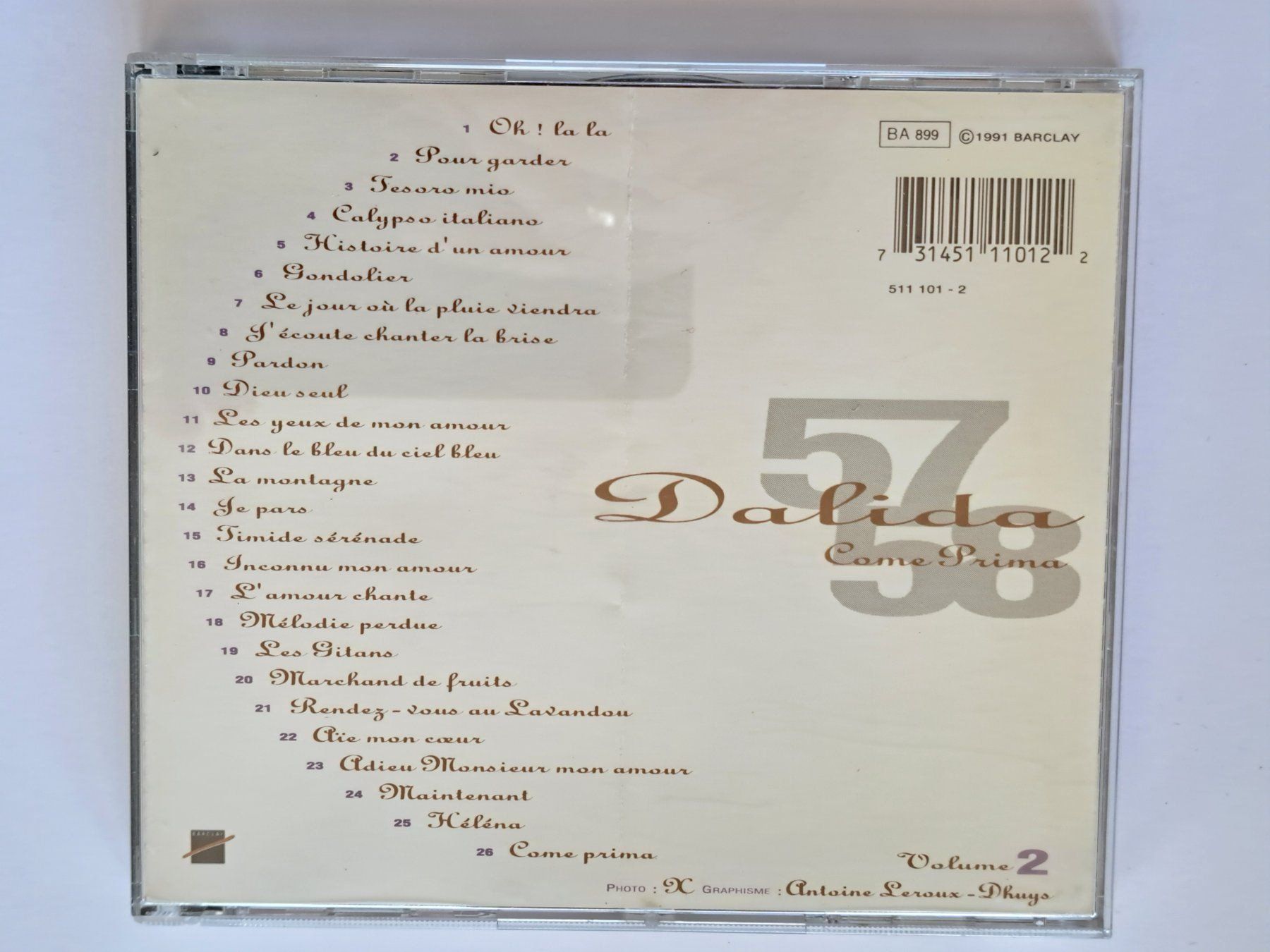 CDs: Cd Dalida - 57 - 58 – Gebraucht aus Pully von bro_n52j 1