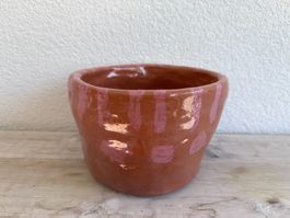 Grand pot brun en céramique