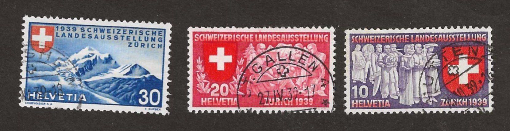 Tutti i francobolli: 1939 Z 219-221 Gebraucht – Usato da Susten venduto da lmf_98wh