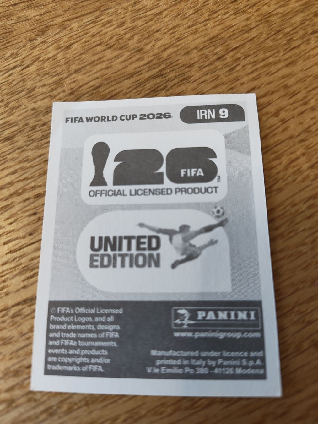 Panini Carte collezionabili: Panini Wm 2026 Irn 9 – Nuovo (secondo la descrizione) da Lieli venduto da Maholo 1