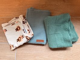 Diverse Baby / Kinder Decken 100% Baumwolle