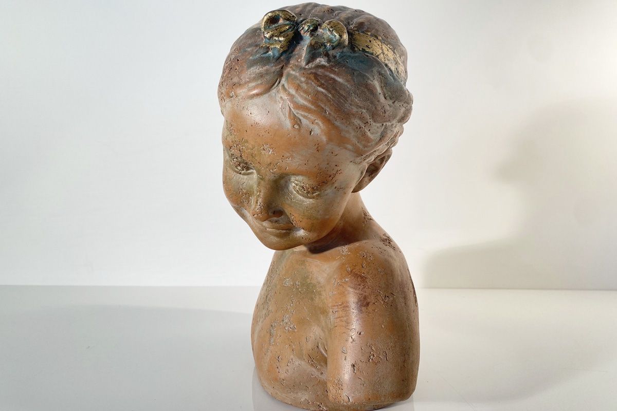 Skulpturen & Statuen: Skulptur Büste eines Mädchens - la rieuse - Terrakotta – Gebraucht aus Ballwil von ClassicGallery 7
