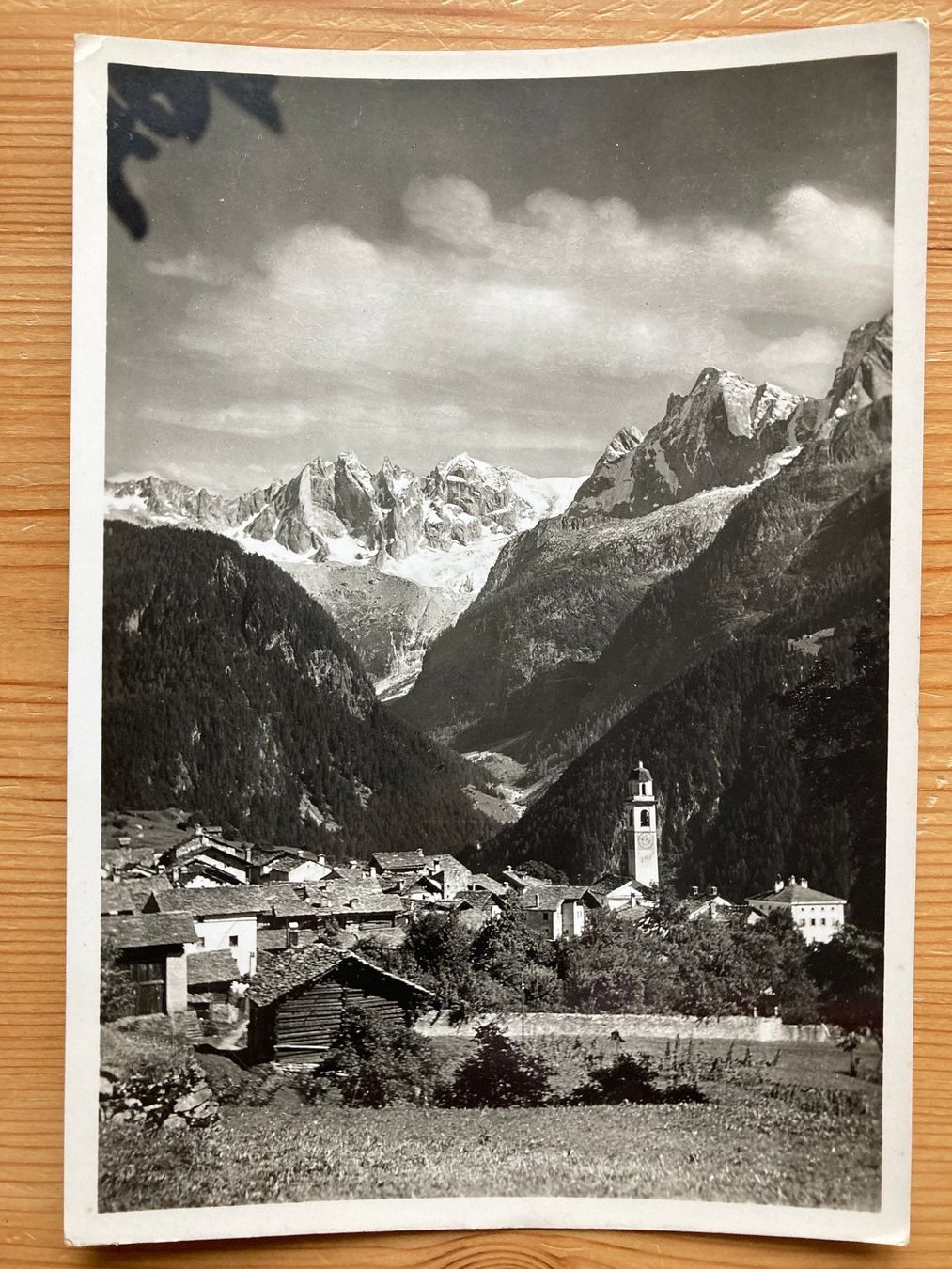 Ansichtskarten: Soglio mit Scioragruppe - AK 1958 – Gebraucht aus Oberuzwil von Henri09