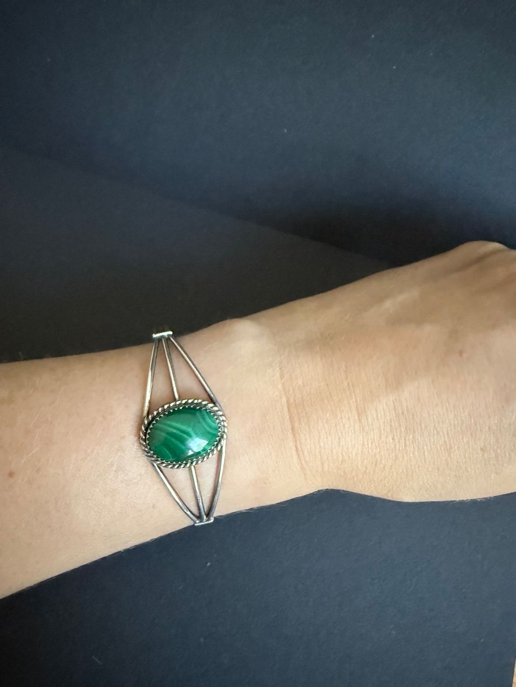 Armbänder & -reifen: Silber Armband mit Malachit 925 – Gebraucht aus Spiegel b. Bern von Rogger72 4