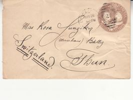 Brief 5 Cent Chicago - Thun 1894
