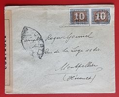 PAX 263 PAAR GENEVE ZENSUR MONTPELLIER FRANCE CENSURE 1945