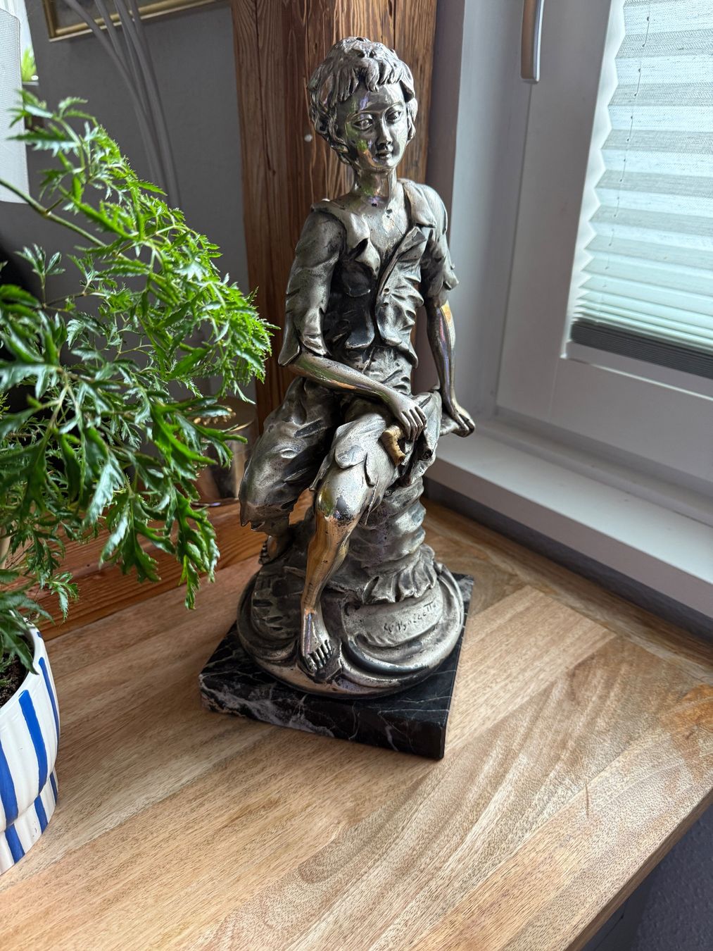Sculture & Statue: Antike versilberte Figur G. Bozzetto – Usato da Dielsdorf venduto da bambus1 5