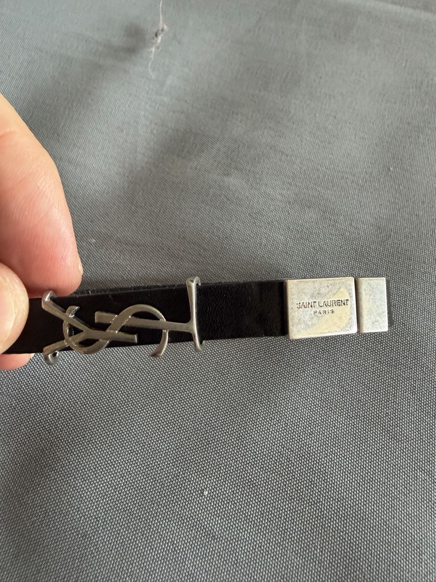 Saint Laurent Bracciali & Braccialetti: Bracciale Saint Laurent Pelle Argento logo YSL – Usato da Lugano venduto da can_xdd8 1