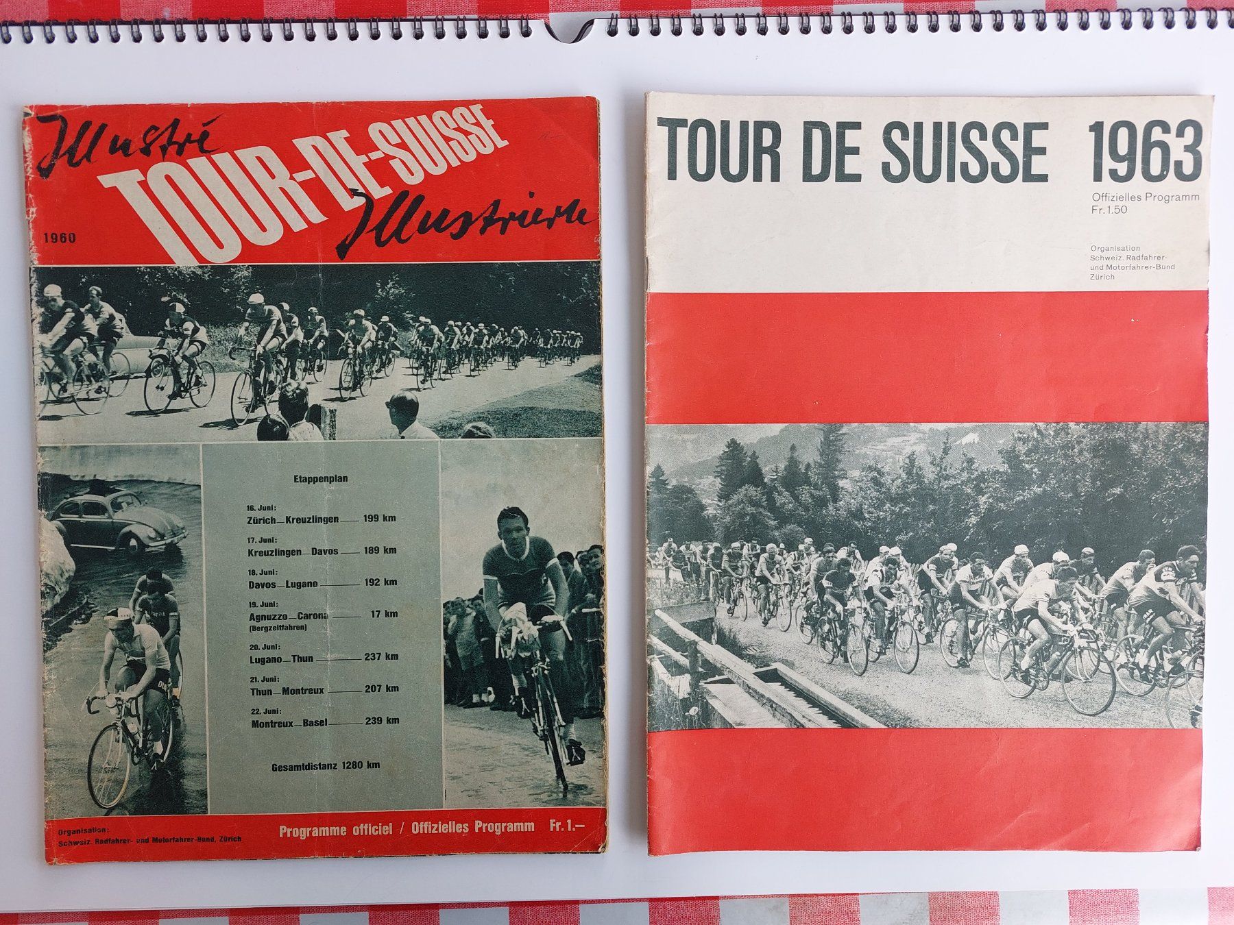 Zeitschriften & Magazine: Tour de Suisse Programm - 1958/1959/1960/1963 – Gebraucht aus Binningen von Harry_82 1