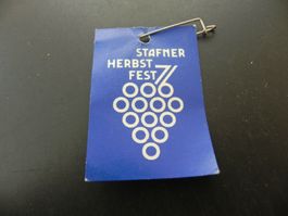 Altes Abzeichen Stäfa Herbstfest Winzerfest