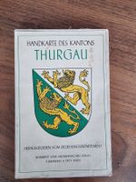 Handkarte des Kantons Thurgau auf Leinen