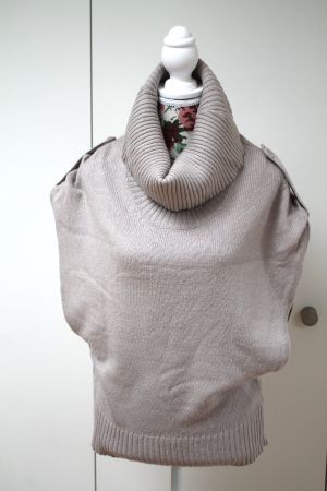ZEBRA Strickpullover beige mit Rollkragen Pullunder Gilet