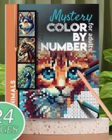 Malbuch-Mystery Mosaik-Tiere-Entspannung-kreative Kunst-Ruhe