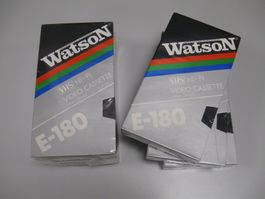 6 x WATSON VHS Videokassette High Grade E-180 NEU & OVP
