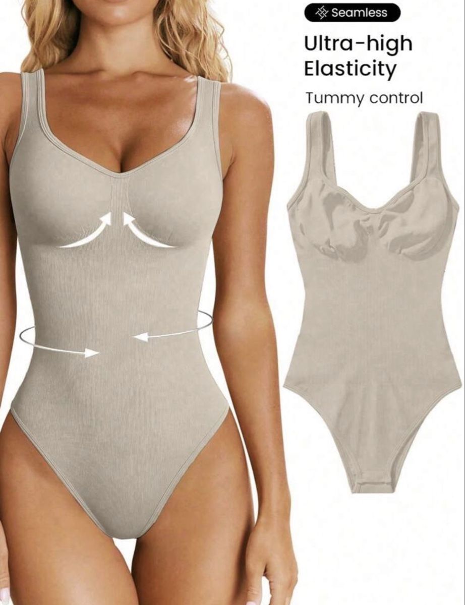 Tops: Beige Seamless Shapewear Bodysuit 🤍✨ – Neu und originalverpackt aus Zürich von onlyifashion 1