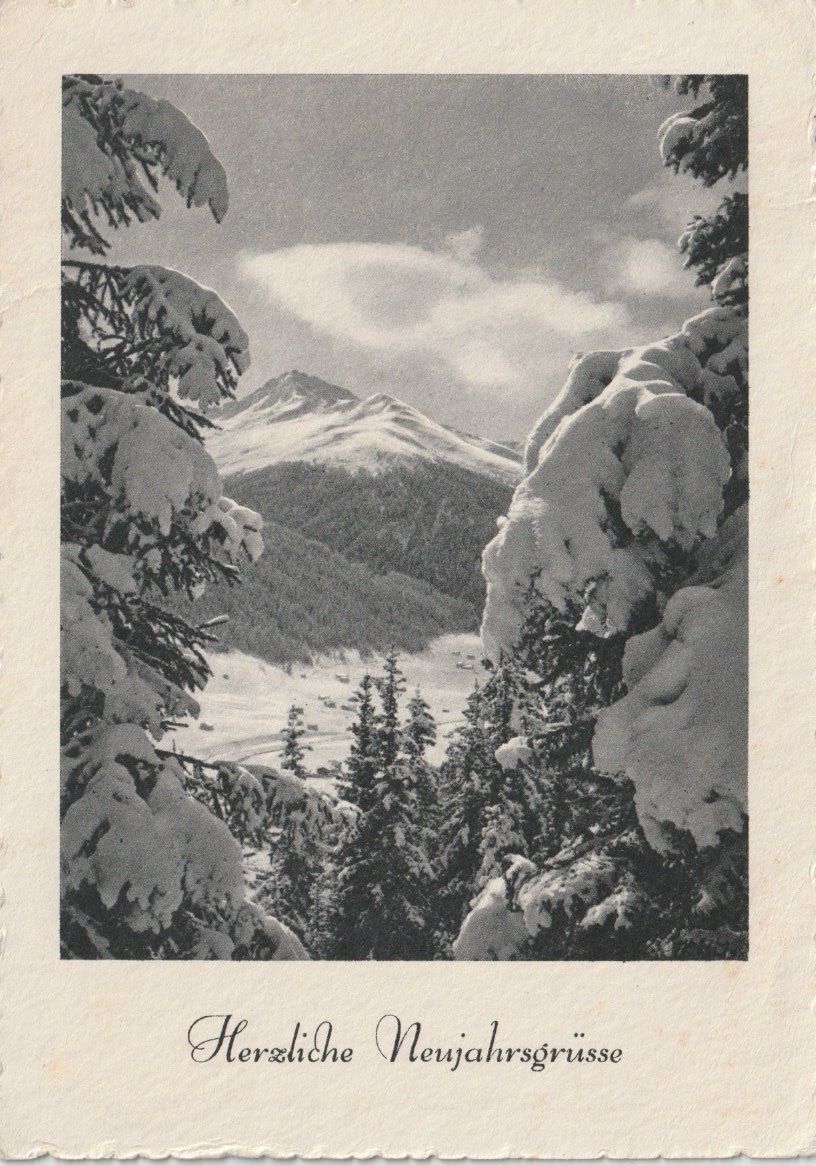 Cartoline postali: P 177 Blick aufs Davosertal, 1938 – Usato da Freienbach venduto da Bhaltis