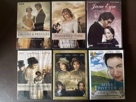 Lot de 6 DVD: Adaptation de Jane Austen et autres 📚🎬🎞️