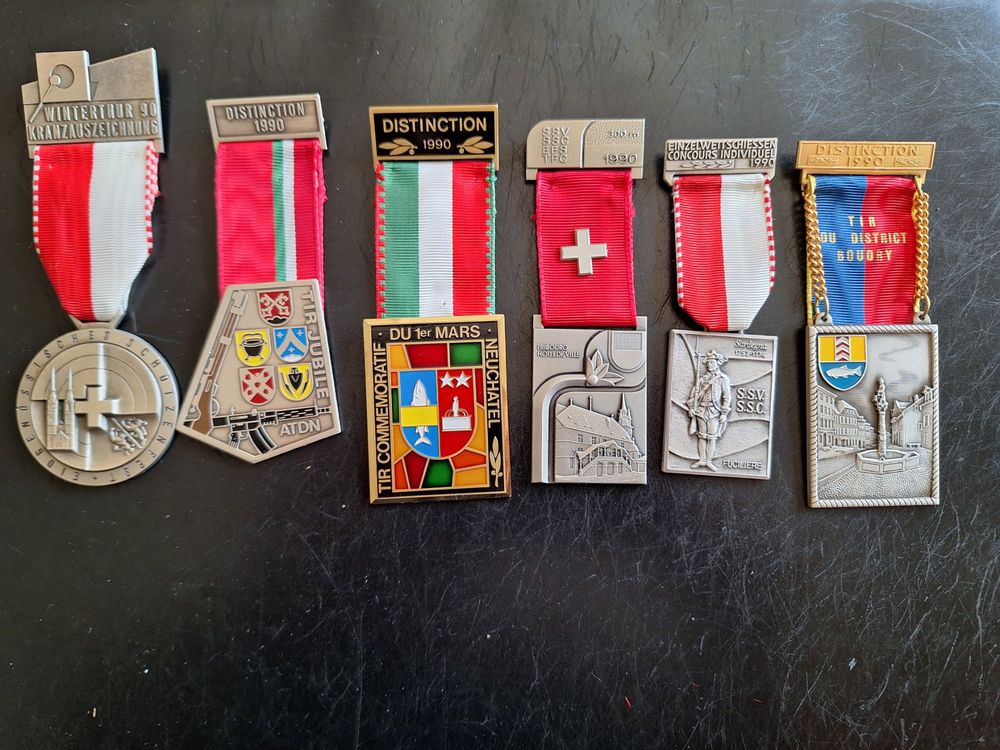 Medaillen: Medaille schiessen 1990 – Gebraucht aus Genolier von Antoine30