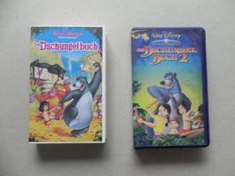 2 VHS Disney Dschungelbuch Teil 1 & 2