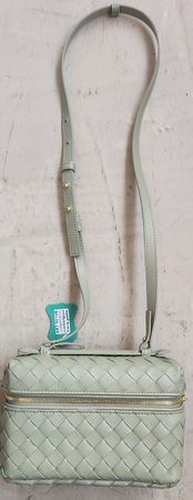 Sac bandoulière tissé vert menthe neuf