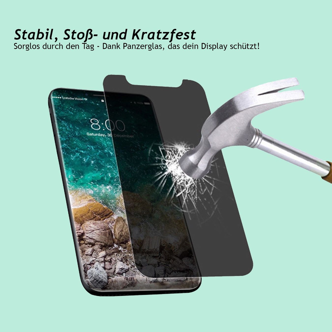 Apple Cover & Protezioni schermo: Panzerfolie Blickschutz Displayschutz iPhone 13 – Nuovo e nell'imballaggio originale da Lauerz venduto da Rentira 2