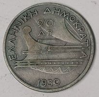 20 DRACHMEN / GRIECHENLAND 1930 (SILBER)