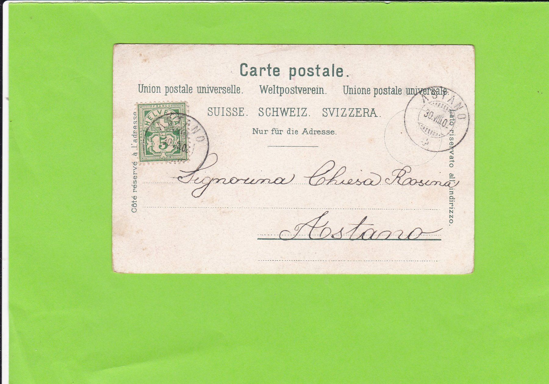 Cartoline postali: Lugano-Giardino Pubblico e Lago – Usato da St. Peterzell venduto da neckertal 1