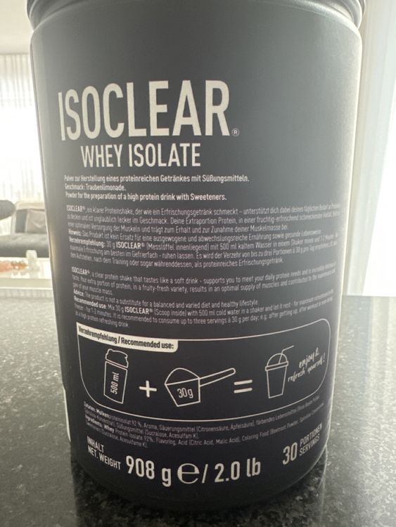 ESN Isoclear whey isolate Protein - Grape Soda Geschmack (Neu (gemäss ...