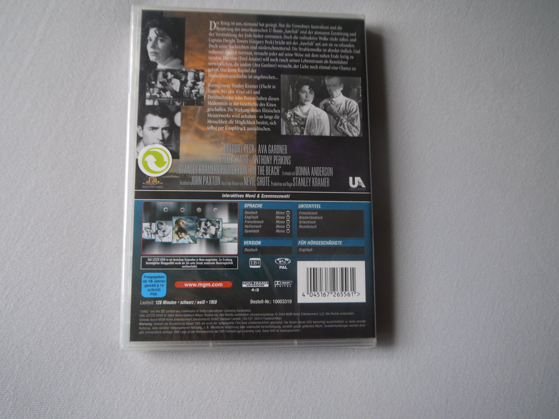 Alle DVDs: DAS LETZTE UFER(1959) - Gregory Peck/Ava Gardner – Gebraucht aus Hagendorn von Blaf 1