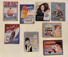 8x 1950er Pin-Up Girl Magnete