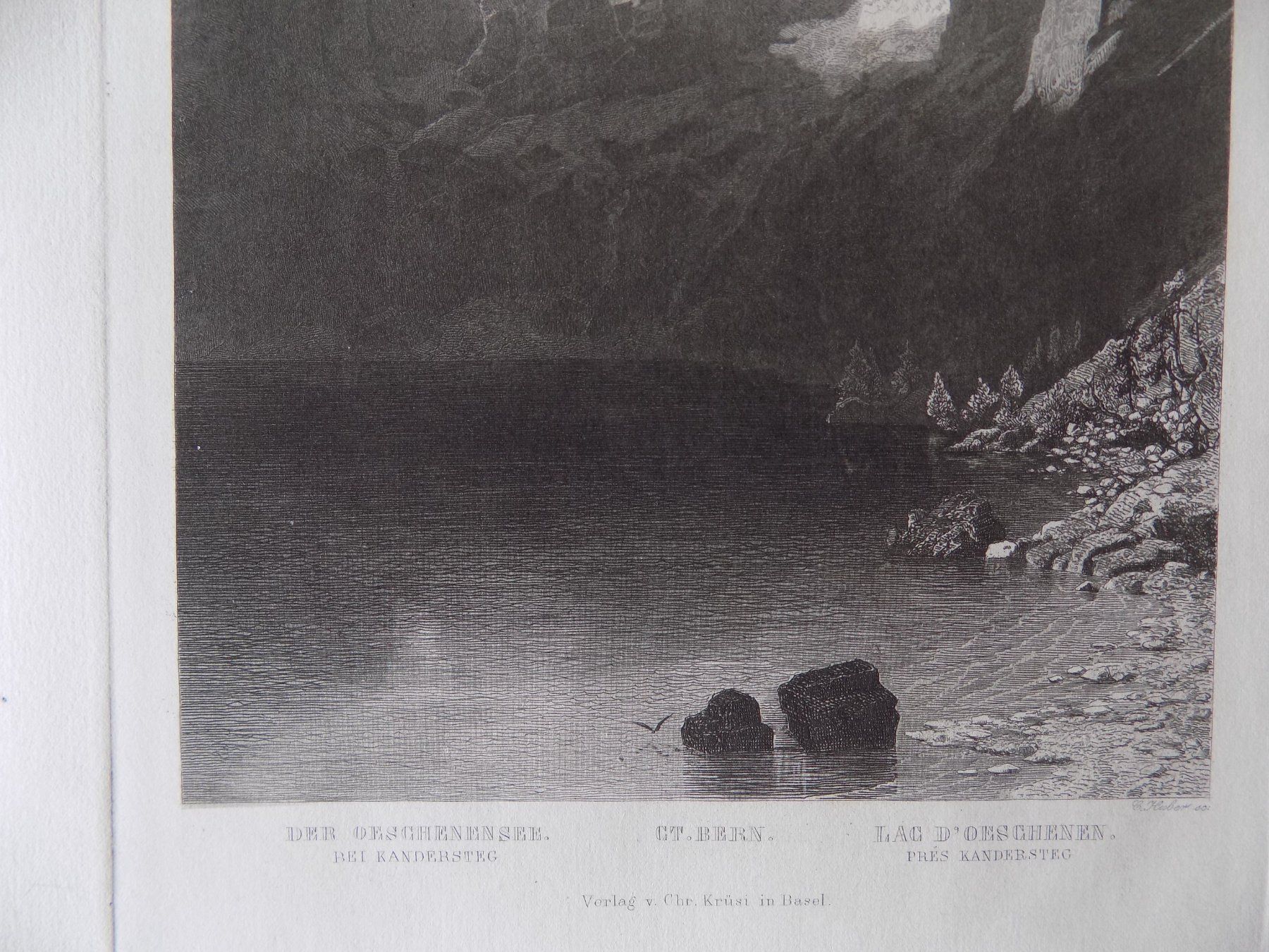 Incisioni: Der Oeschinensee bei Kandersteg – Usato da Risch venduto da Antikfee 1