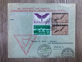 Flugpostbrief 1933 Zeppelin ZF 190G