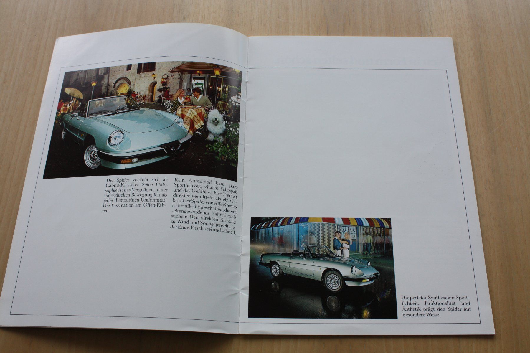 Alfa Romeo Documenti: Alfa Romeo Spider 1.6 & 2.0 Prospekt 1983 – Usato da Wikon venduto da erwin400 2