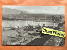 Alte Ansichtskarte Genf / Genève, Effekt der Nacht, Top!