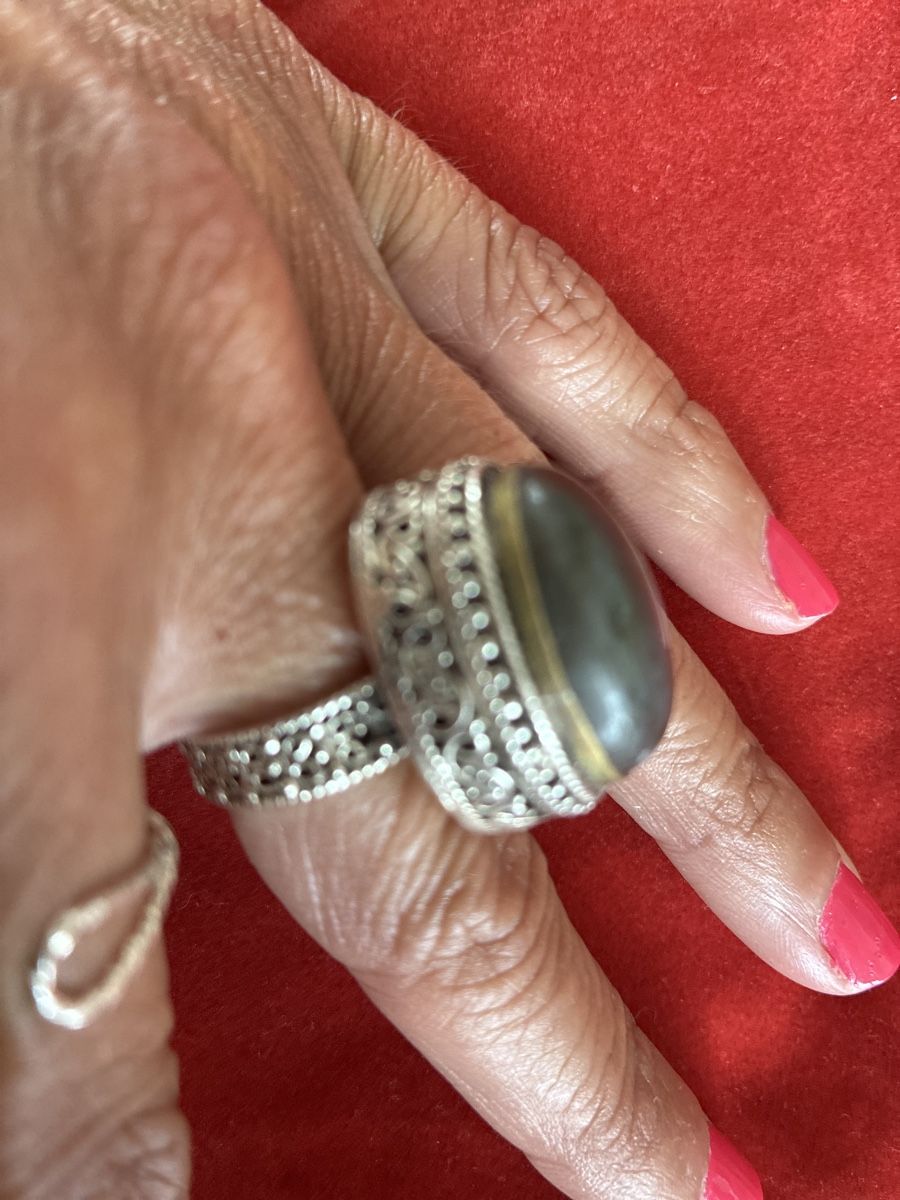 Ringe: Silberring mit Labradorit Stein, Vintage Look, Grösse 18 – Neu (gemäss Beschreibung) aus Killwangen von Fefy 4