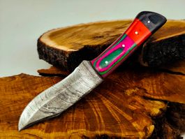 Geprüft! 1A Knife Faltenstahl DAMASCUS Damast Jagd Messer