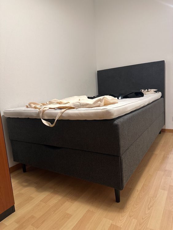 Letti: Boxspringbett dunkelgrau mit Bettkasten – Usato da Thun venduto da rol_c6mv