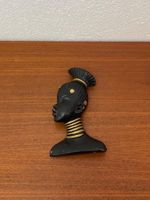 Vintage Keramik Skulptur Afrikanerin MCM Wandskulptur Deko