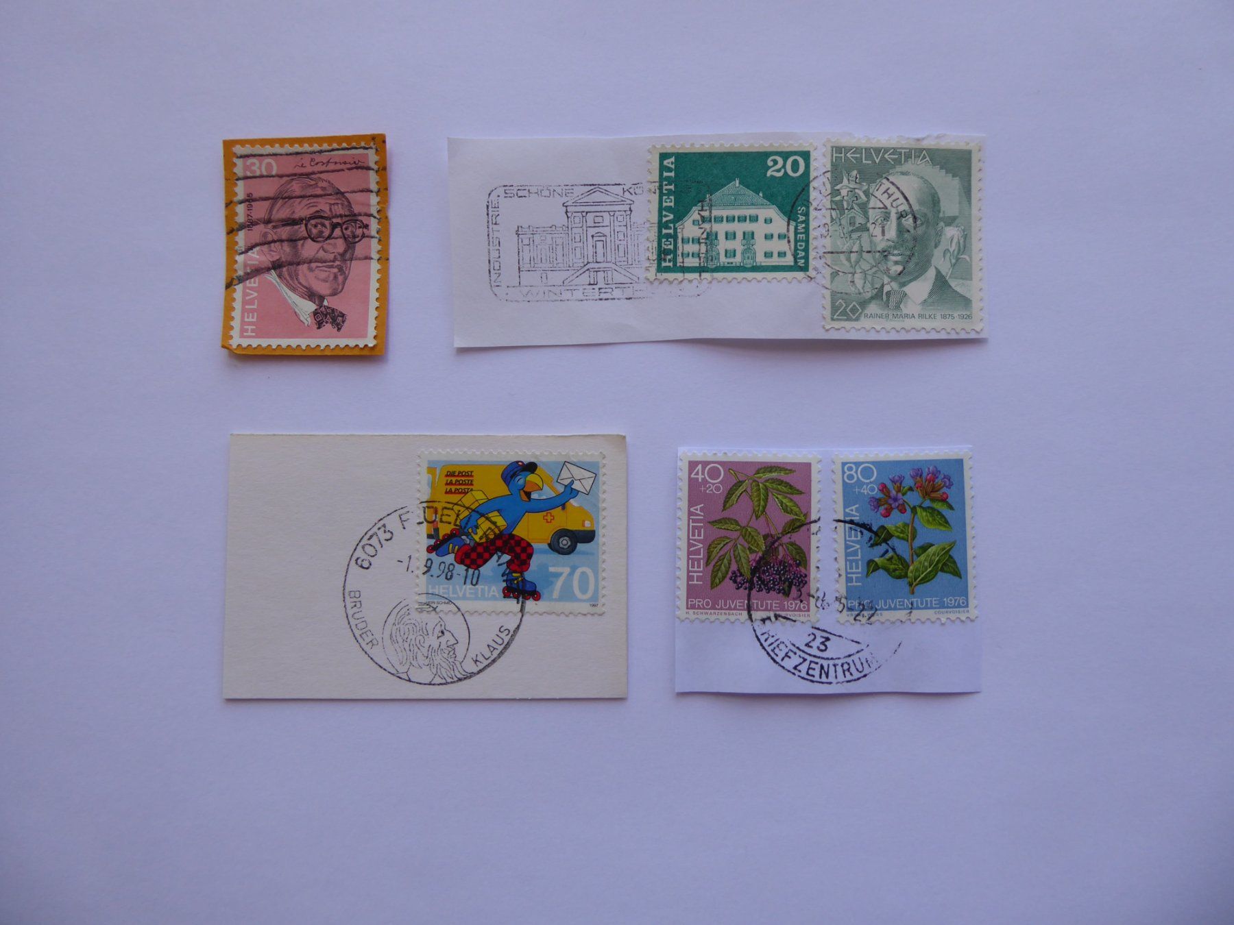 Tutti i francobolli: 6 aeltere Schweizer Briefmarke, gestempelt – Usato da Turbenthal venduto da Panau