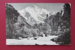 Ältere Ansichtskarte Lütschine und die Jungfrau, ungelaufen