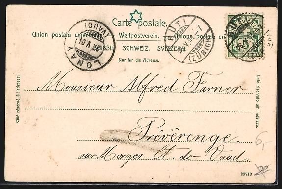 Cartoline postali: AK Rüti /ZH, Ortsansicht – Usato da Berlin venduto da bartko-reher 1