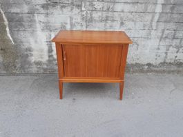 Vintage Lateral Rolladen Kommode / Sideboard / Minibar