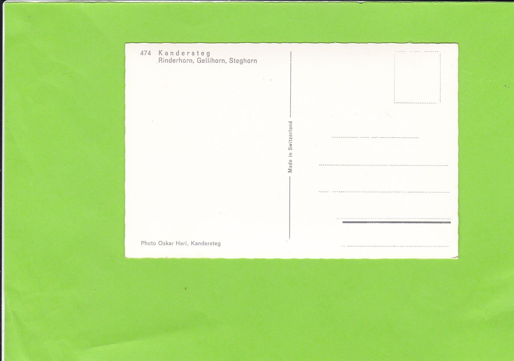 Cartoline postali: Kandersteg – Usato da St. Peterzell venduto da neckertal 1