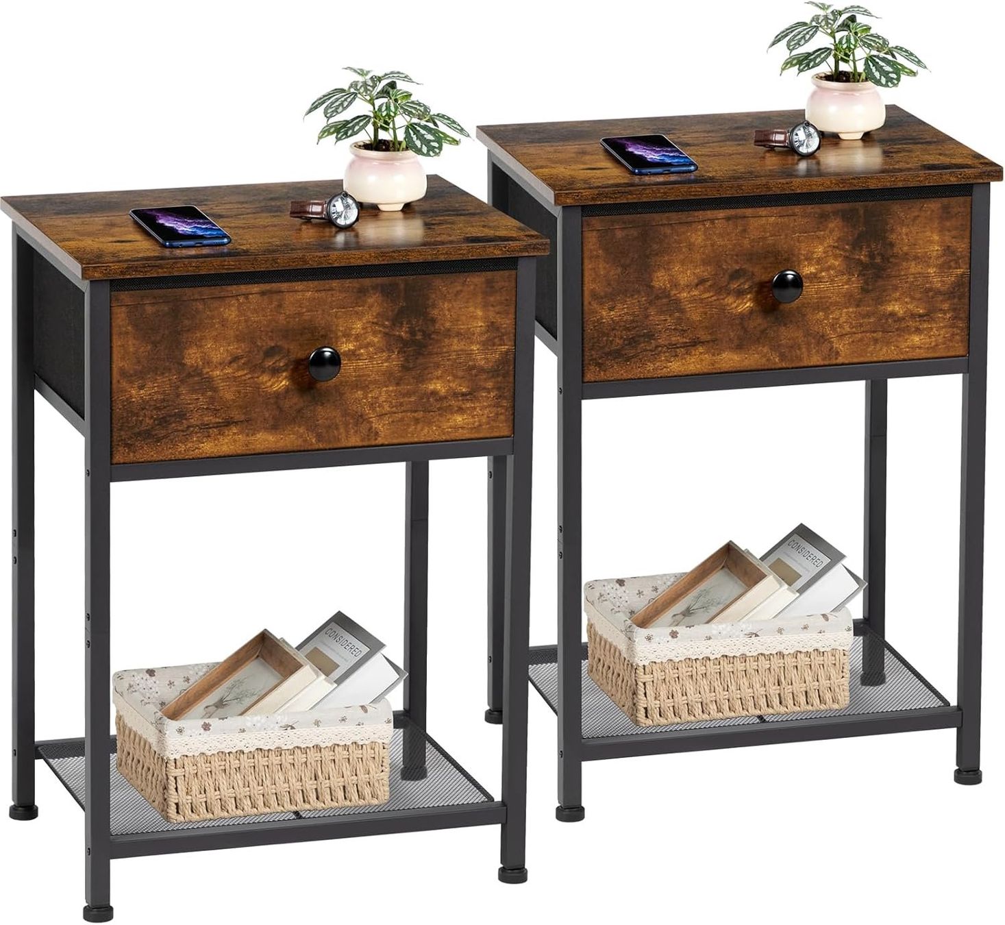 Comodini: Nachttisch, Beistelltisch, 2er Set – Nuovo (secondo la descrizione) da Sins venduto da Taschending