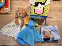 Baby Spielzeug Stofftiere Krabbeldecke Buch Tiere 4tlg