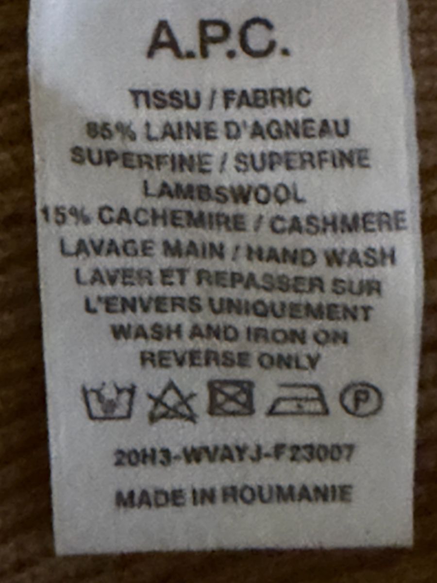 Apc Maglioni & Felpe: A.P.C. Rollkragenpullover Grösse M Wolle Kaschmir – Usato da Elsau venduto da ivyfashion 1