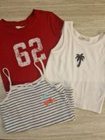 1 T-shirt, 2 Trägershirts Gr 146/152