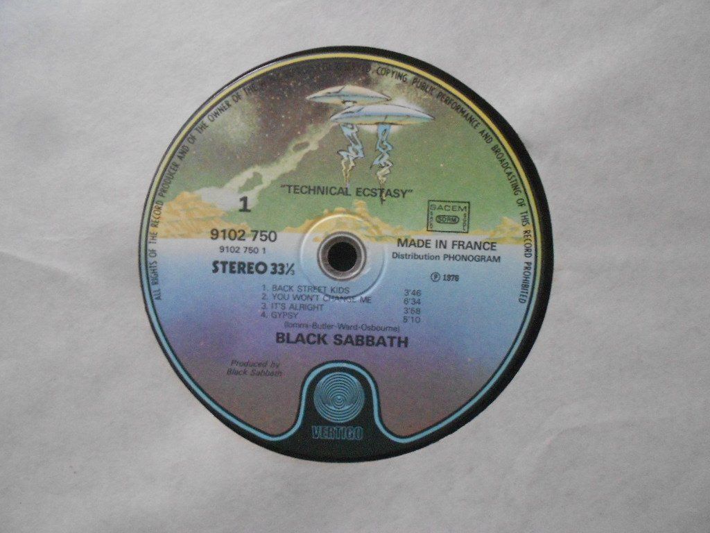 Dischi in vinile: BLACK SABBATH  -  TECHNICAL ECSTASY – Usato da Bex venduto da Giorgiob 3